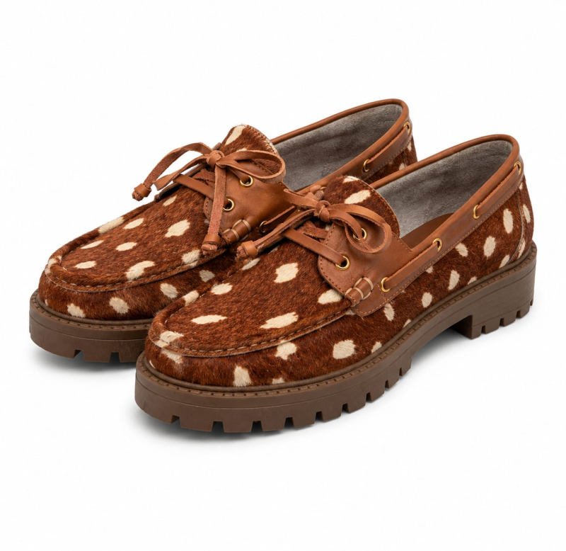 Mocassim Em Pelo Natural Bambi Carmelo/S