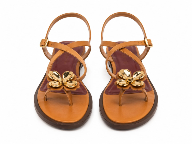 Sand Dedo Adorno Em Flor Metal Ouro/Tira